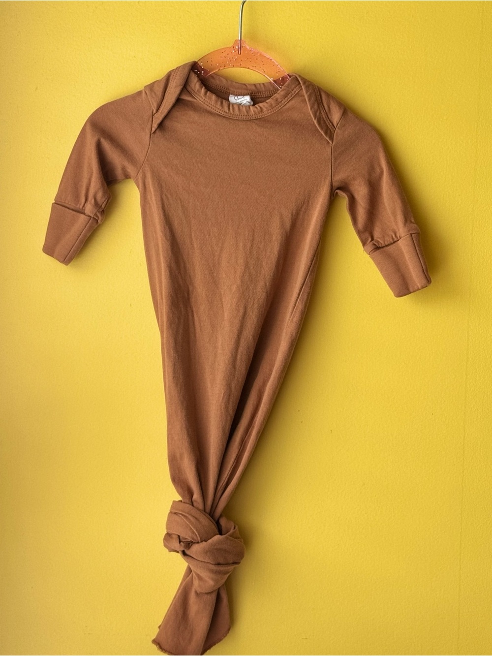 +NWOT Colored Organics Camel Knotted Gown 0-3M Baby Organic Cotton Sleeper